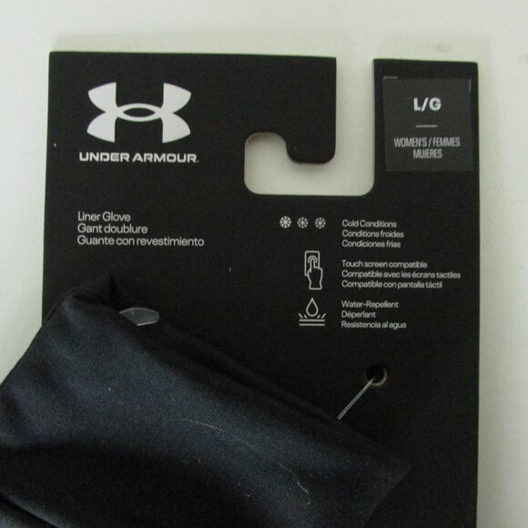 NEW Under Armour Tech Liner Gloves, Women's LG, Black - Picture 5 of 8